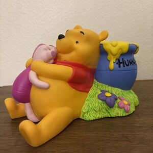 Vintage 5" Winnie the Pooh and Piglet Love Hunny Piggy Bank - New Deadstock